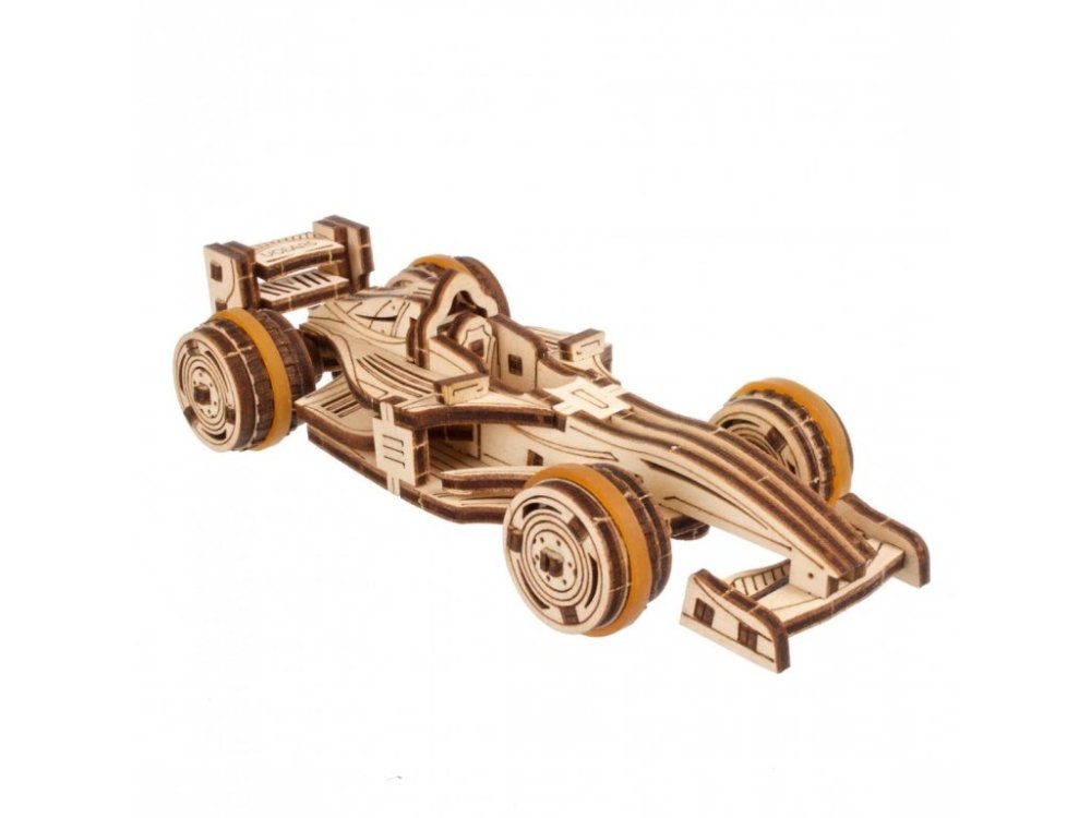 Ugears 3D dřevěné mechanické puzzle Compact Racer