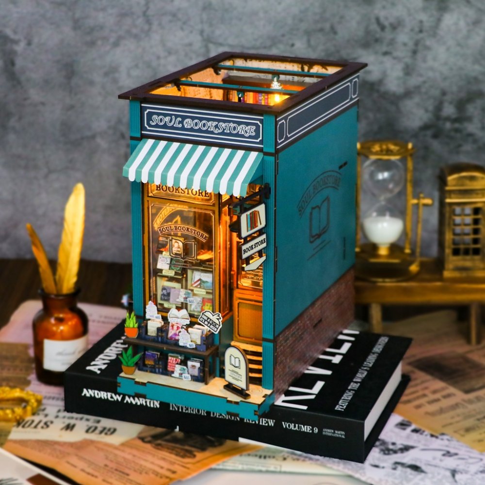 2Kids Toys 3D skládačka Zarážka na knihy Miniatura domečku Knihkupectví duše (obrázek 4)