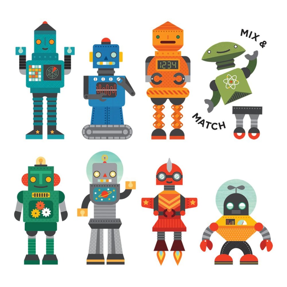 Petit Collage Magnetická hra Roboti (obrázek 3)