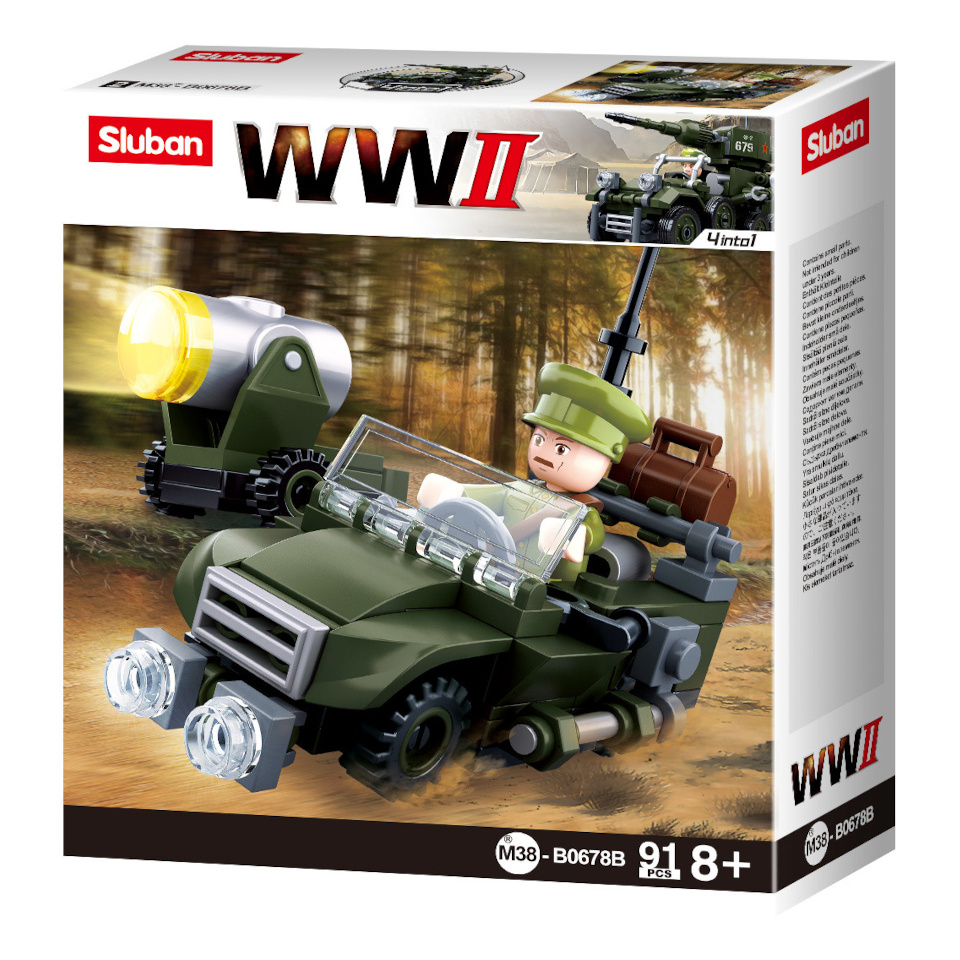 Sluban WWII M38-B0678B 4into1 Hlídkový Jeep (obrázek 3)