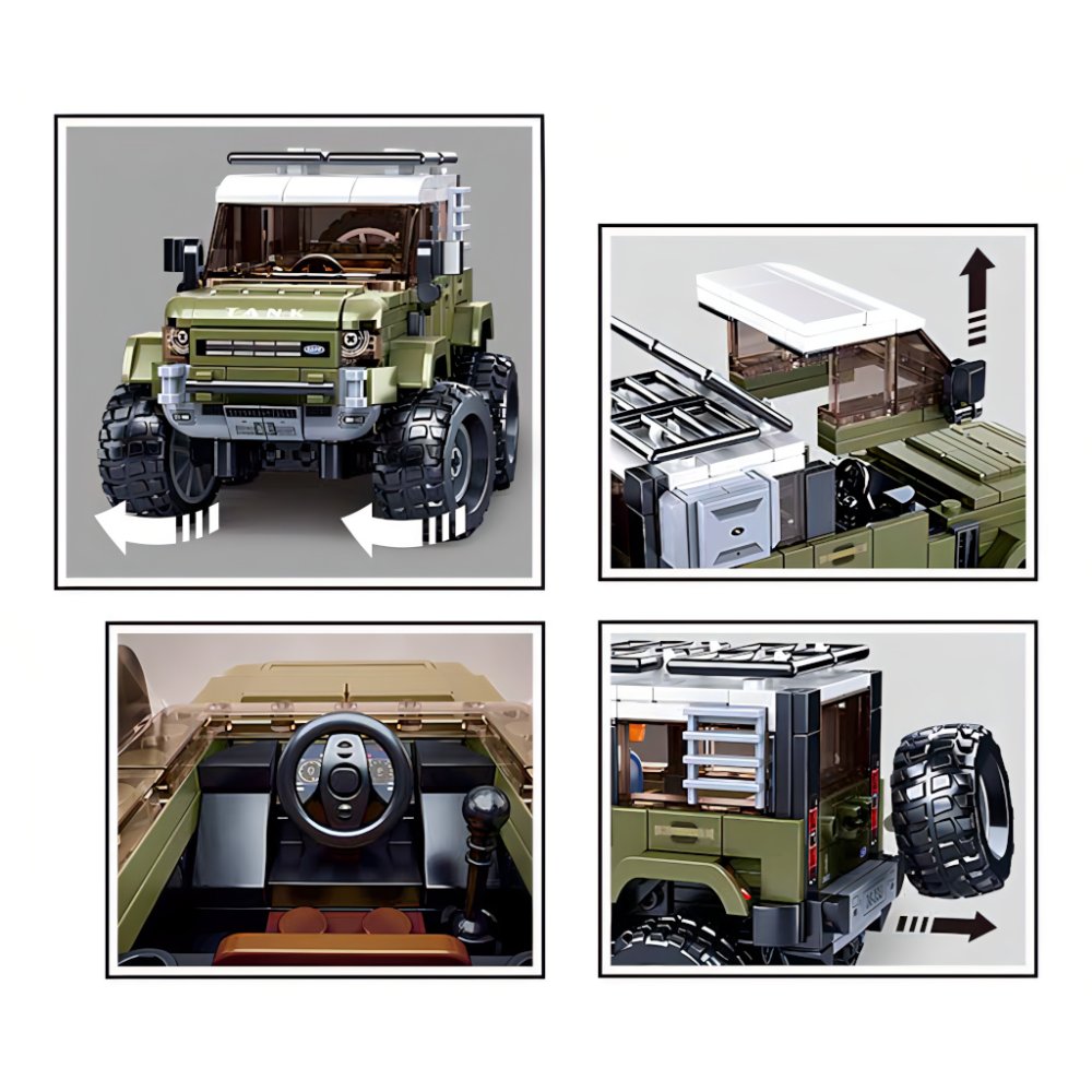Sluban Model Bricks M38-B1015 Anglické SUV Attacker (obrázek 3)