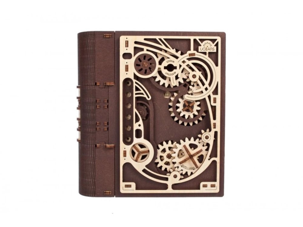 Ugears 3D dřevěné mechanické puzzle Kniha tajemství (obrázek 10)