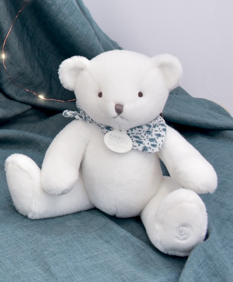 Doudou Plyšový medvídek bílý 25 cm (obrázek 4)