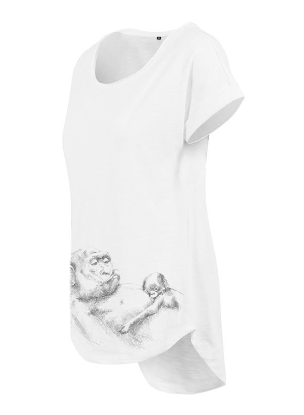 Camiseta De Lactancia Monkey Mum® Blanca - Monito S