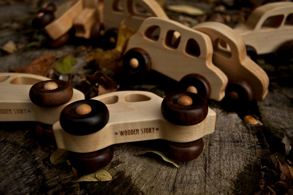 Wooden Story Kleines Französisches Spielzeugauto