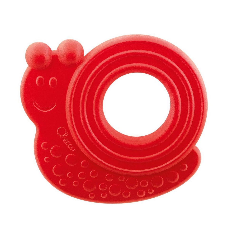 CHICCO Teether Eco+ Melc Molly Roșu 3m+