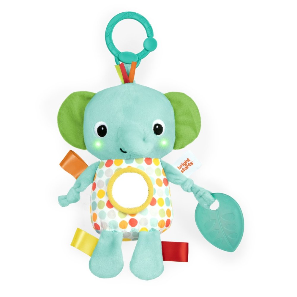 BRIGHT STARTS Elephant Huggin' Lights ™0m+ Juguete con anillo en C Melody