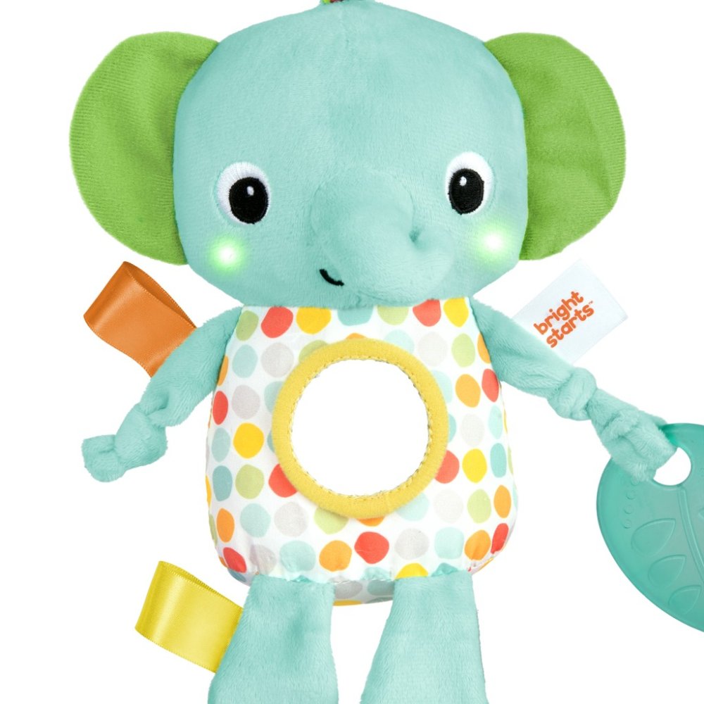 BRIGHT STARTS Elephant Huggin' Lights ™0m+ Juguete con anillo en C Melody - Imagen 3