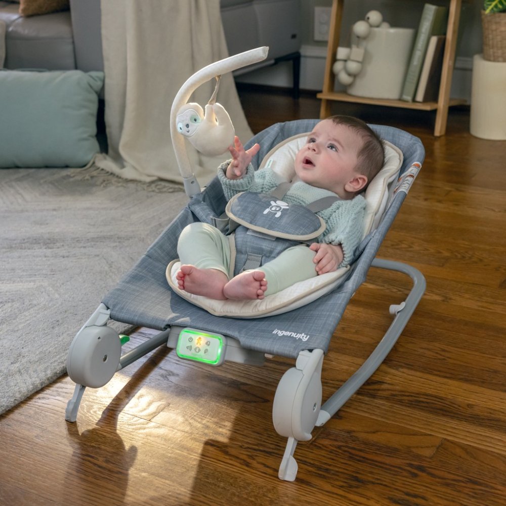 INGENUITY Massagestoel Trilt Met Happy Belly™ Rock-to-Bounce Melodie - Parker™ 0m+ Tot 9kg