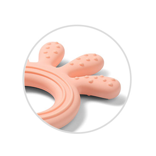 BABYONO Silicone Teether Octopus Pink