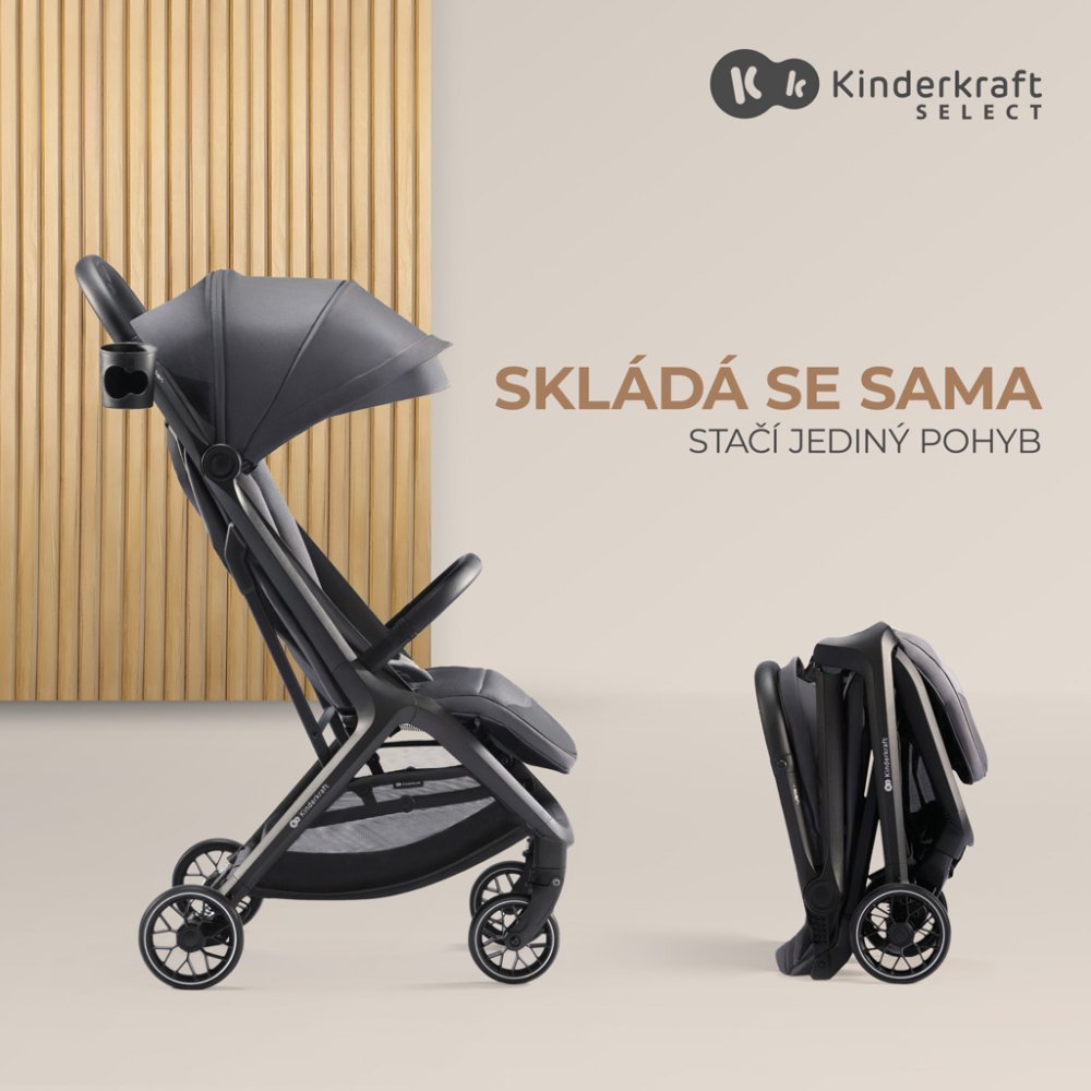 KINDERKRAFT SELECT Kočárek Sportovní Nubi 2 Sand Beige