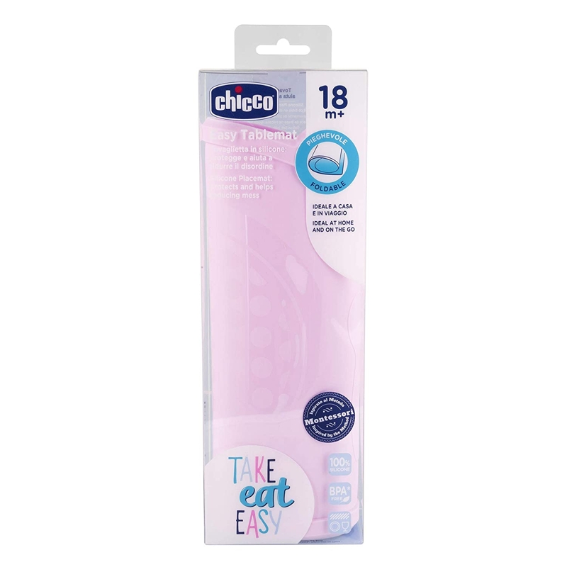 CHICCO Placemat Silicone Pink 18m+