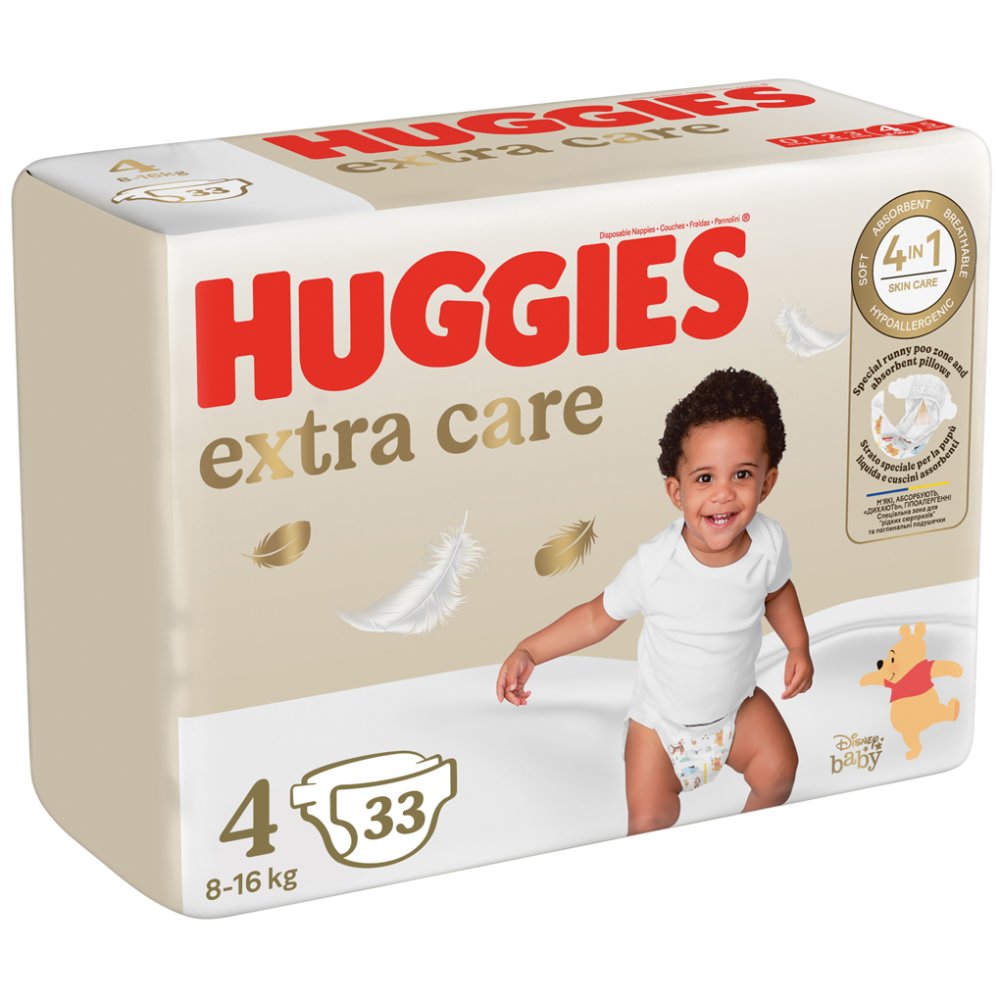 HUGGIES® Luiers Wegwerp Extra Care 4 (8-14 Kg) 33 St