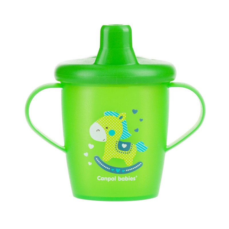 CANPOL BABIES Vaso Antiderrames TOYS - Verde (250 Ml)