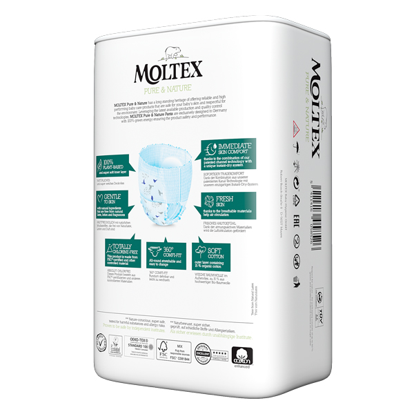 MOLTEX Pure&Nature Disposable Diaper Panties 6 XL (14 Kg+) 18 Pcs