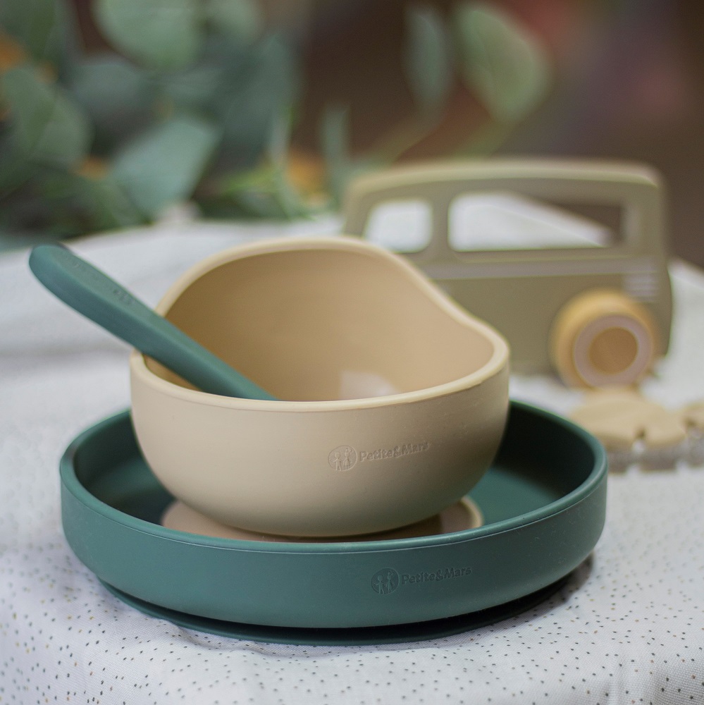 PETITE&MARS Bol en silicone avec ventouse TAKE&MATCH Desert Sand 6m+ – Image 4