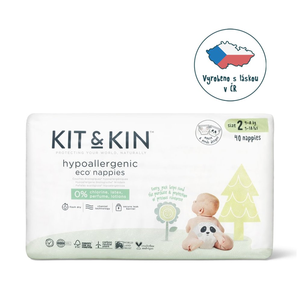 KIT & KIN Couches jetables eco 2 (4-8 kg) 38 pièces