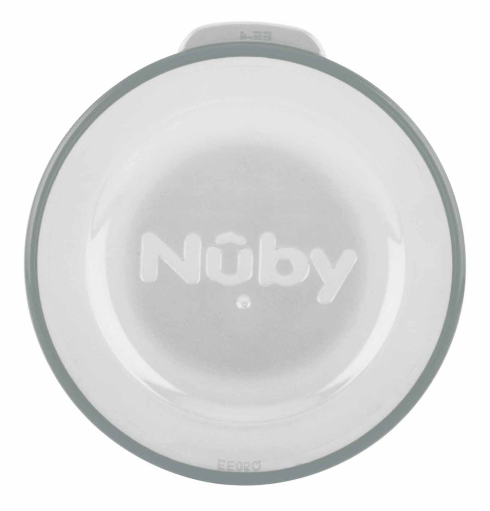 Kubek NUBY Tritan, Niepłynący 360° Z Uchwytami, 6 M+ Jasnoszary