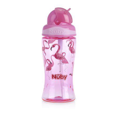 NUBY Cana Necurgătoare Cu Paie Pliabil 360 Ml Roz