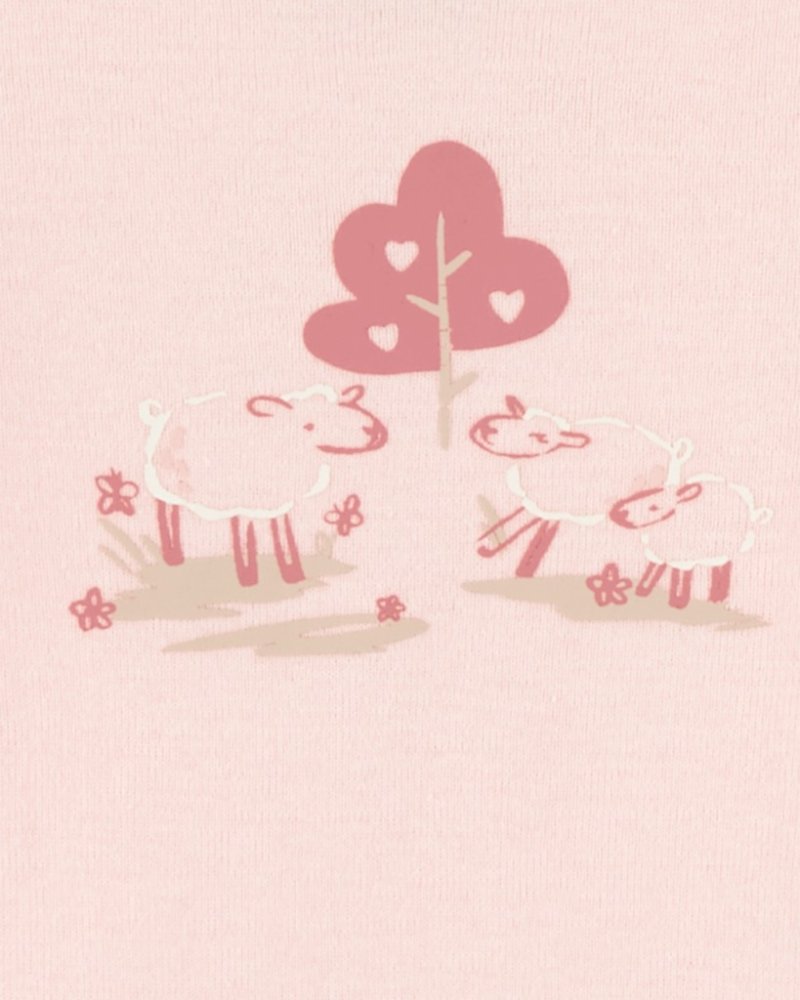Body CARTER'S à manches longues Rose/Ivoire fille 4 pièces 6m/taille. 68 – Image 3