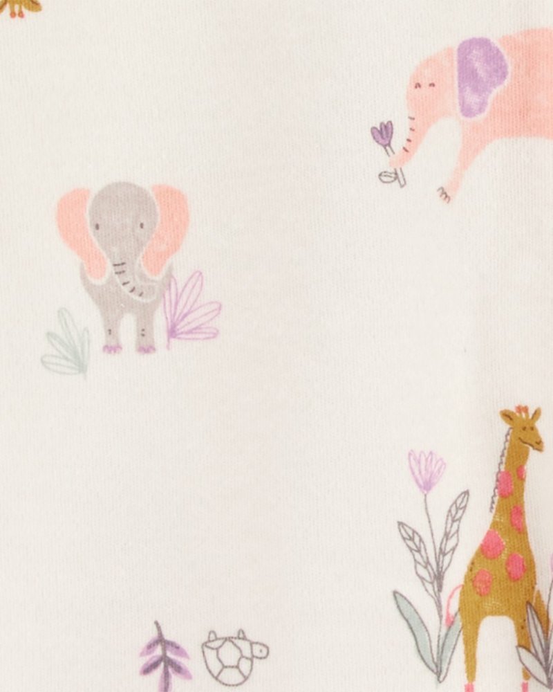 CARTER'S Sleep&Play Ivory Animal kombinezon zapinany na suwak, dziewczęcy, rozmiar 9m. 74 - obrazek 3