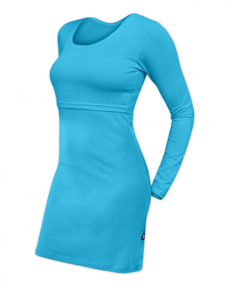 Robe d'allaitement Elena, manches longues, turquoise L/XL
