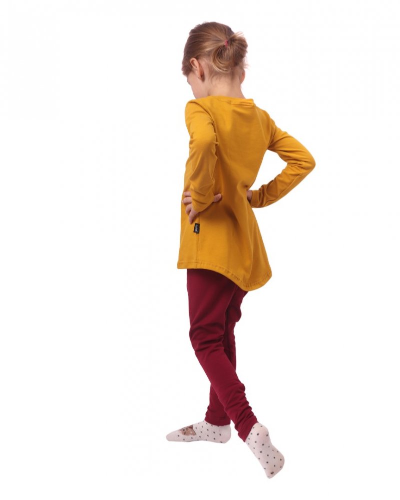T-shirt manches longues pour filles, moutarde 122 – Image 4