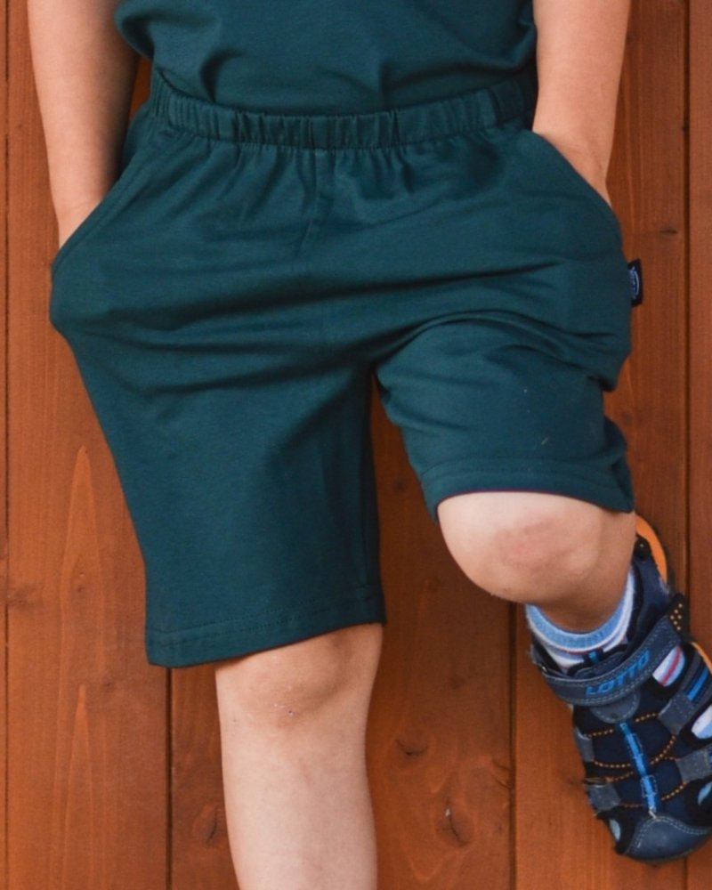 Short à poches pour enfants, vert bouteille 116 – Image 4