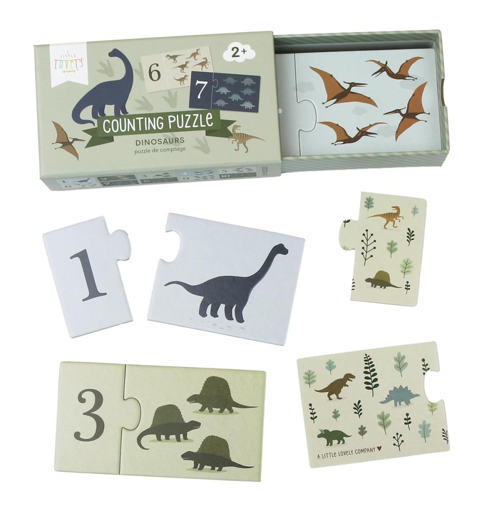 A Little Lovely Company - Puzzle di abbinamento - Contare con i dinosauri - immagine 3