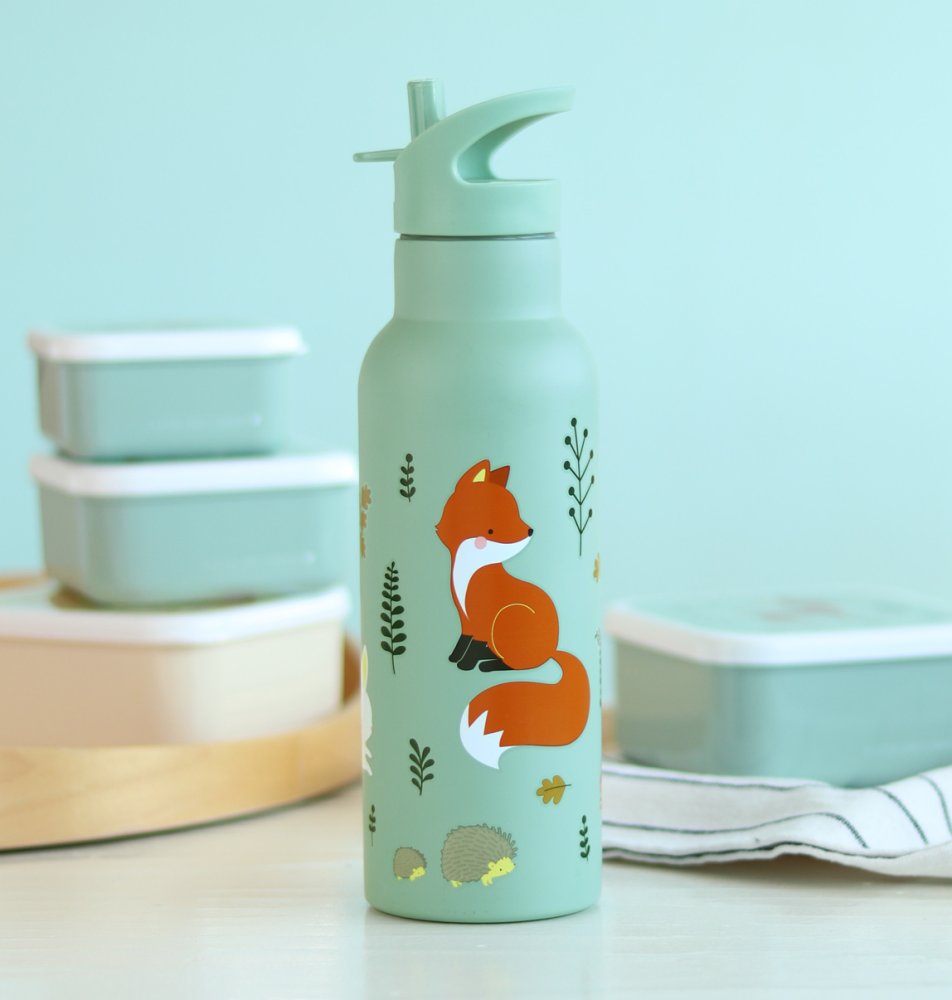 A Little Lovely Company - Borraccia in acciaio inossidabile, 500 ml - Amici della foresta - immagine 5