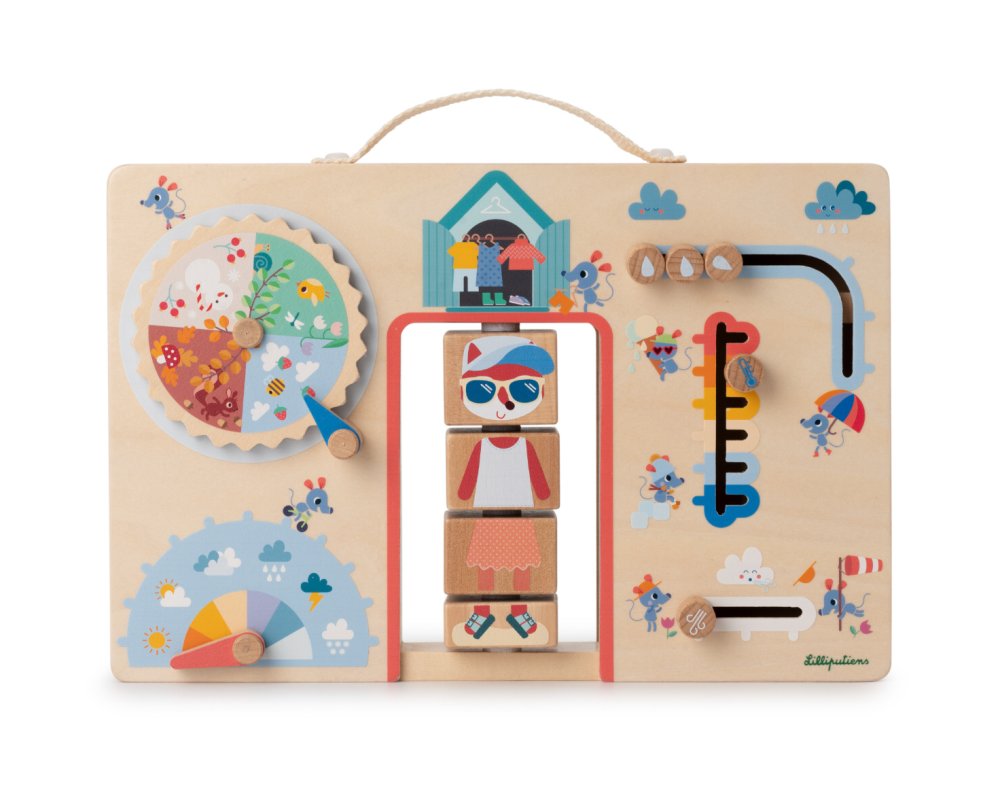 Lilliputiens - Activity Board - Impariamo a vestirci in base al tempo - volpe Alice - immagine 4