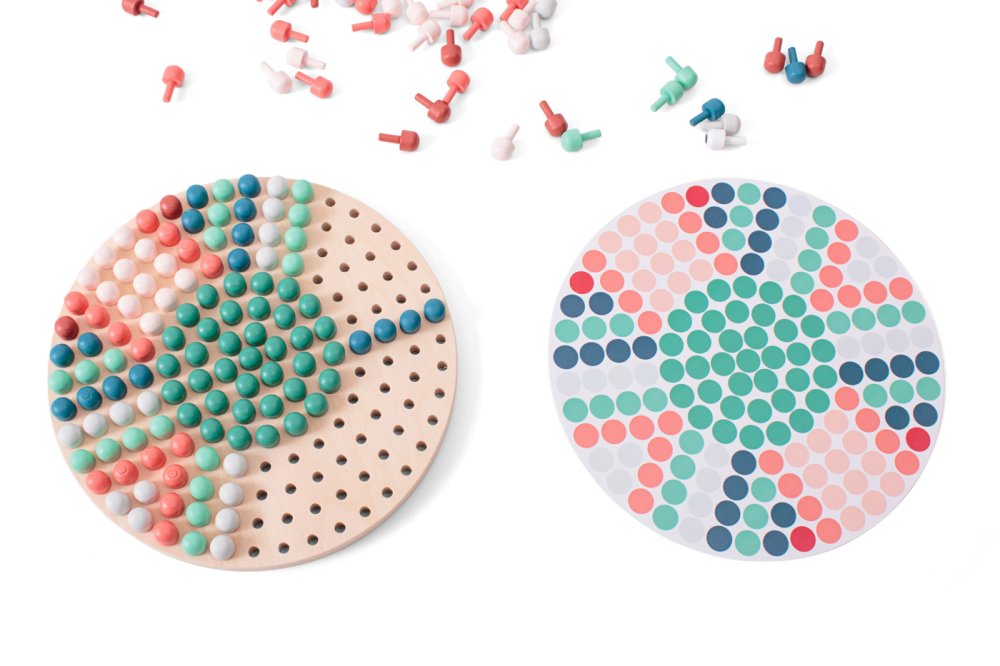 Mosaico con pioli in legno - immagine 3