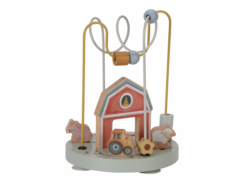 LITTLE DUTCH Labyrint motorický dřevěný Farma