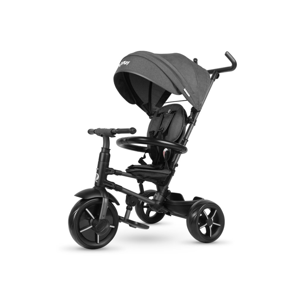 Tricycle QPLAY Rito star Black, pliable, âge 10-72 mois – Image 3
