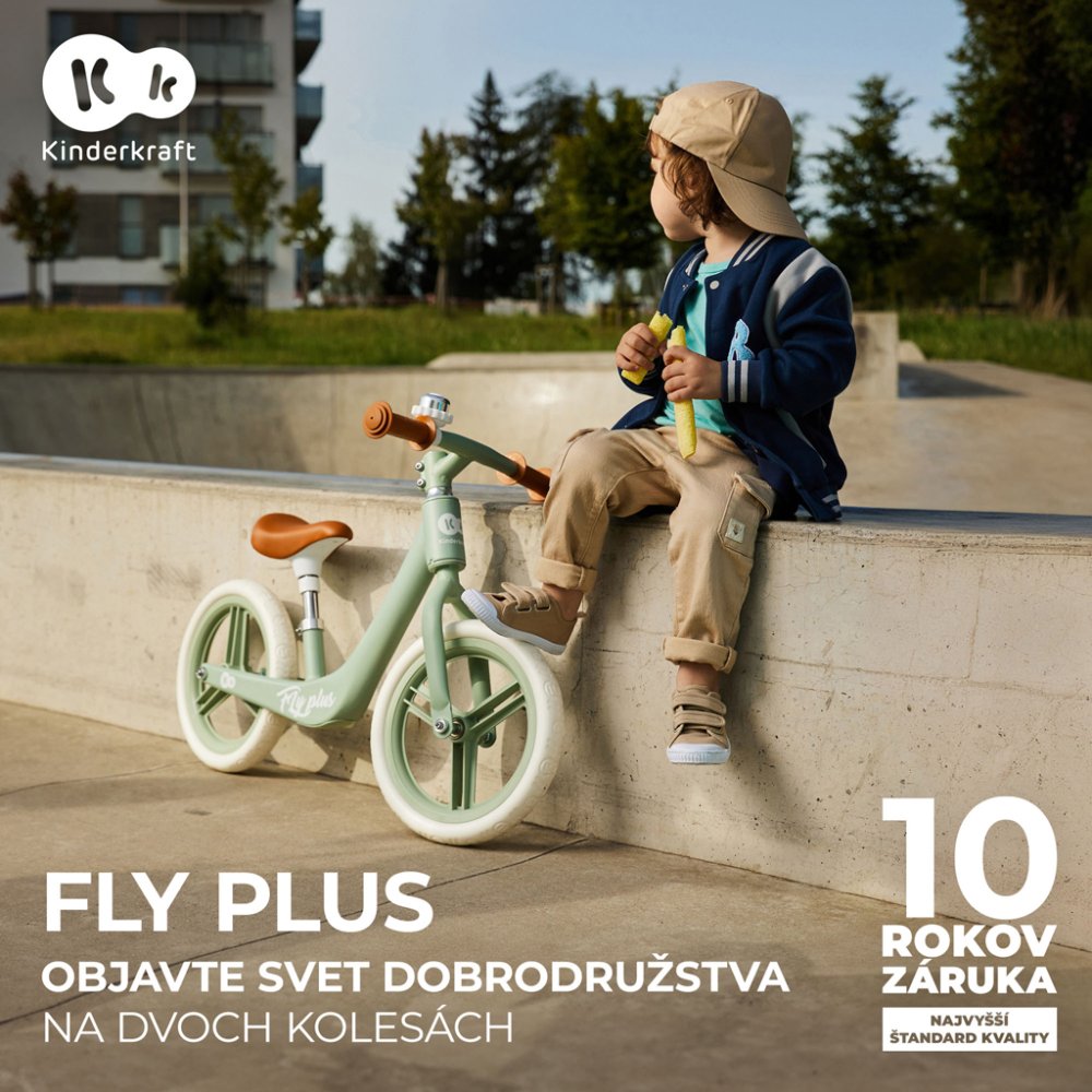 KINDERKRAFT Bicicletta senza pedali Fly Plus Baby blue - immagine 3