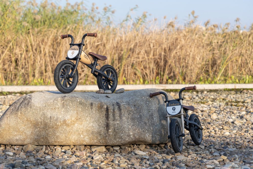 QPLAY Bicicletta senza pedali Feduro Black/Golden, età 3-6 anni - immagine 7