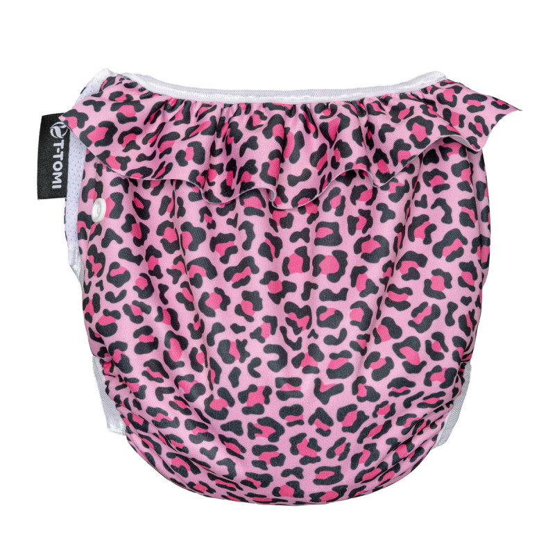 T-TOMI Couche de bain à volant, 5-15kg, Guépard rose