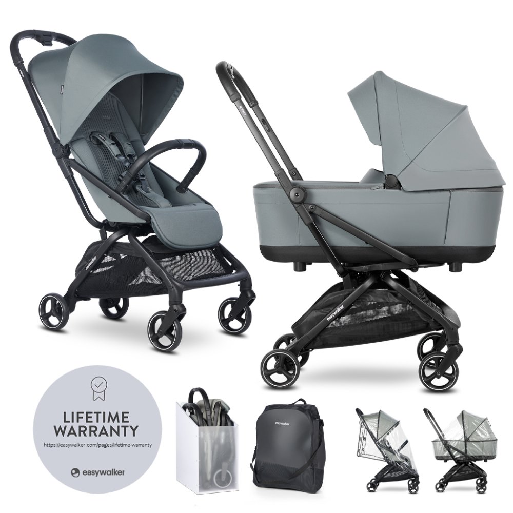 Poussette combinée EASYWALKER Rockey S Smooth Grey