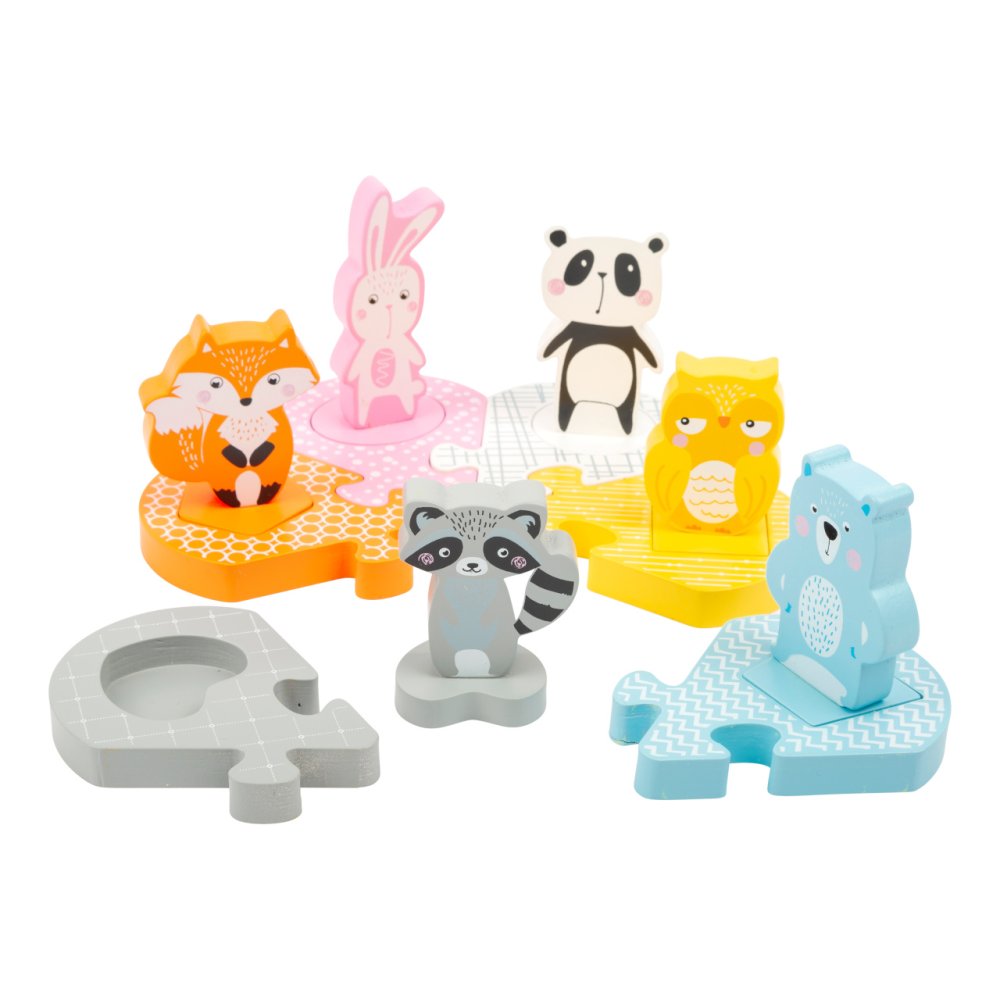 small foot Puzzle d'encastrement en bois animaux – Image 6