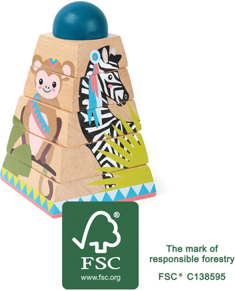 small foot Torre apilable de madera Jungle