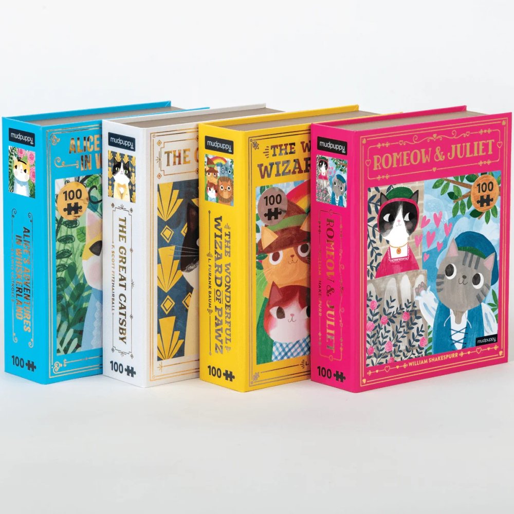 Mudpuppy Puzzle Romeow & Juliet Bookish Cats 100 darabos - Image 4