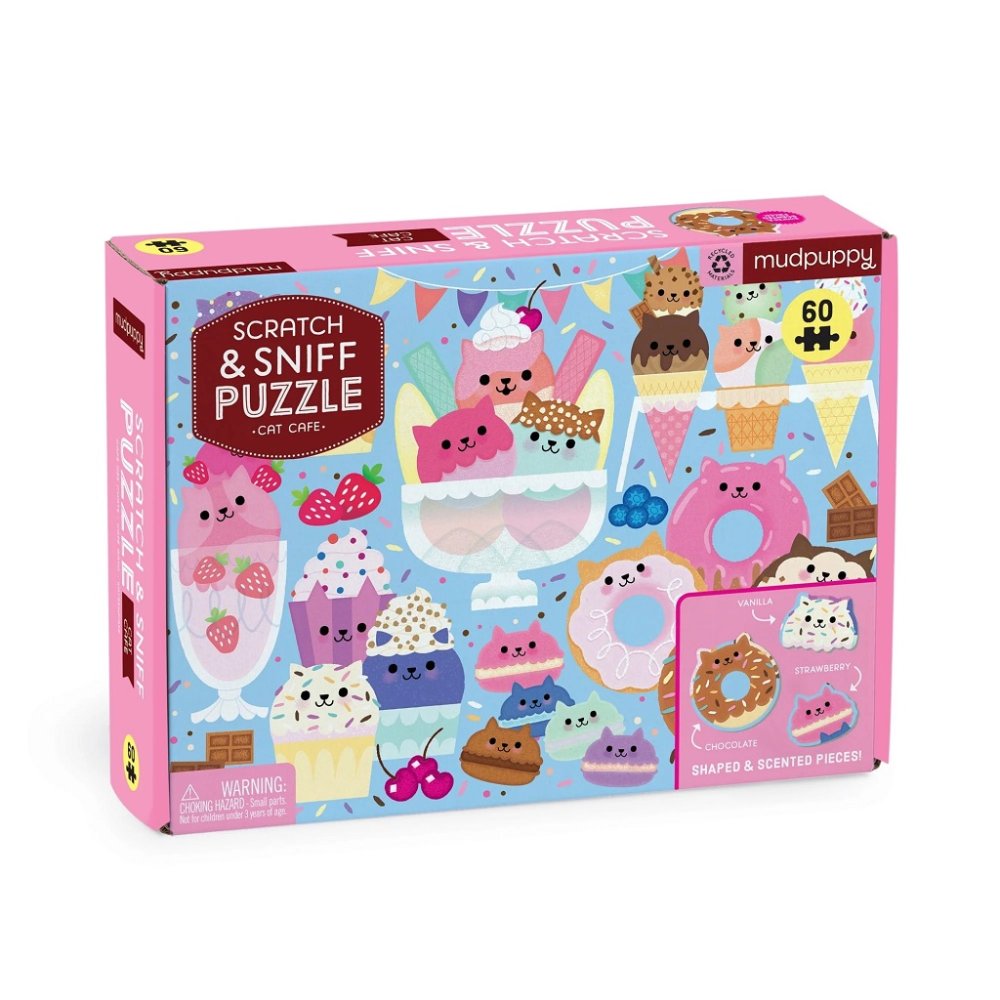 Puzzle Mudpuppy Café pour chats parfumé 60 pièces