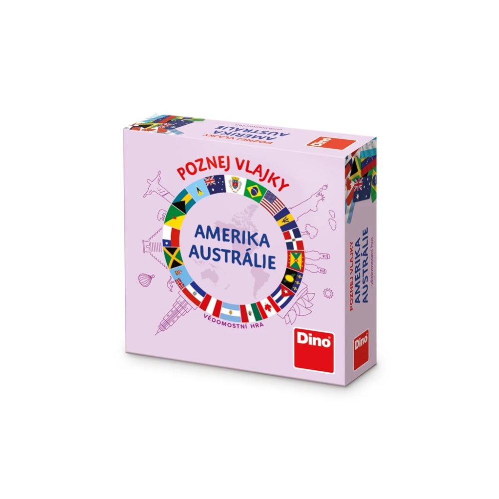 Dino Utazójáték Ismerd meg a zászlókat - Amerika és Ausztrália