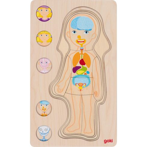 Goki Holzpuzzle Menschlicher Körper - Mädchen – Bild 4