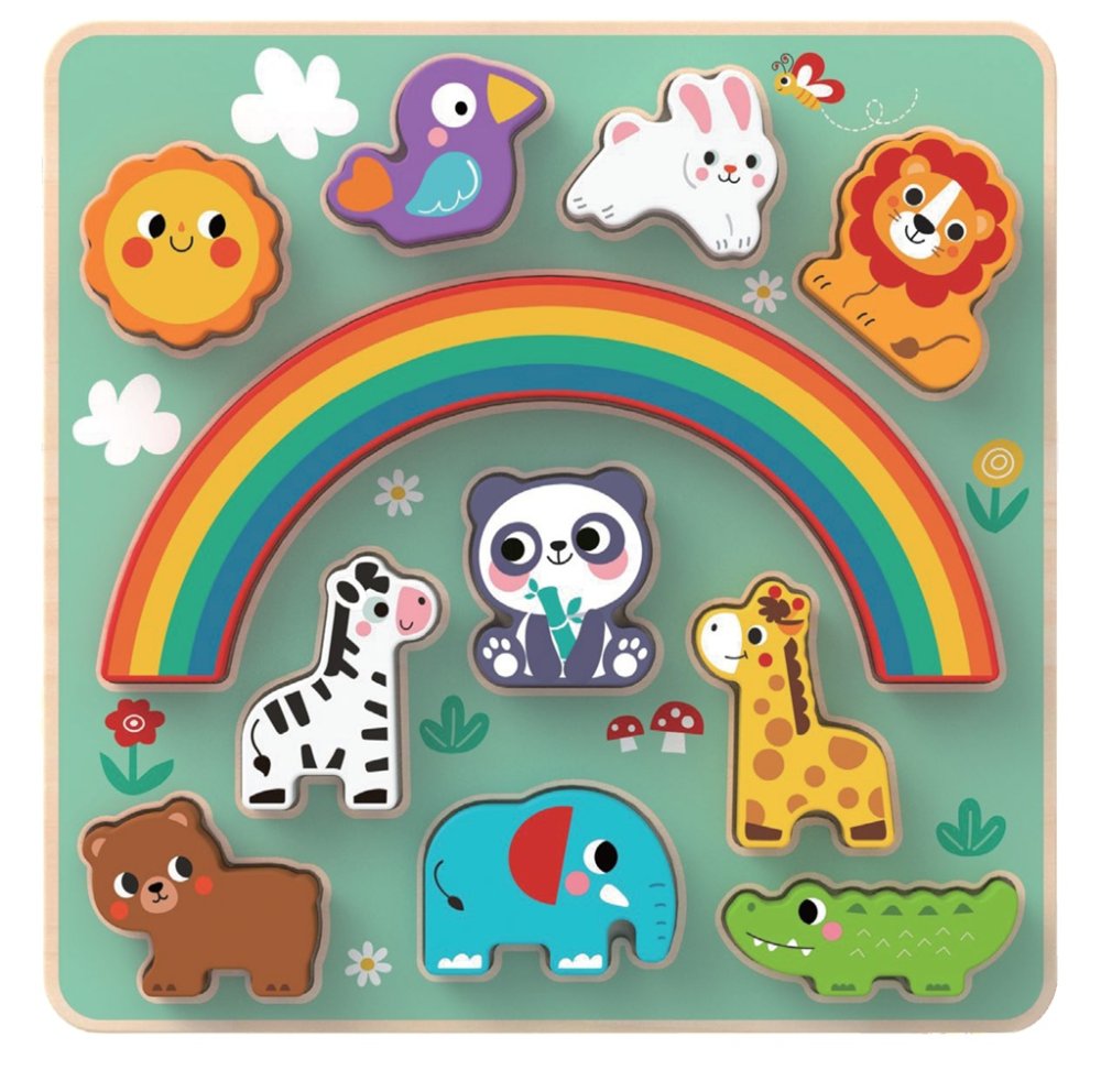 2Kids Toys Puzzle de equilibrio con animales 2 en 1