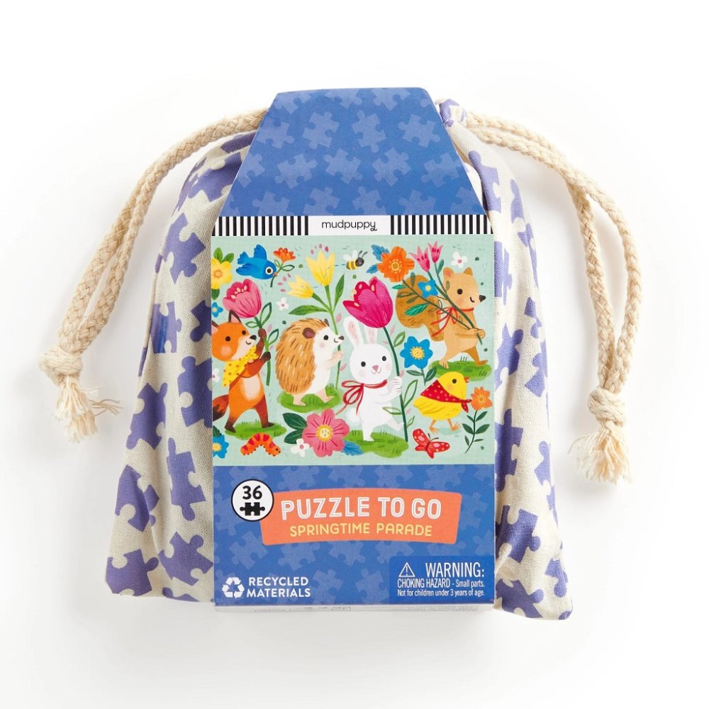 Puzzle Mudpuppy Défilé de Printemps dans un Sac en Tissu 36 Pièces