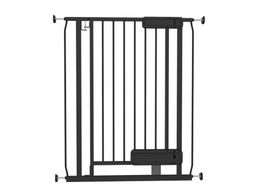 INGENUITY Barrera de seguridad para niños Manos Libres Open negra 6m+