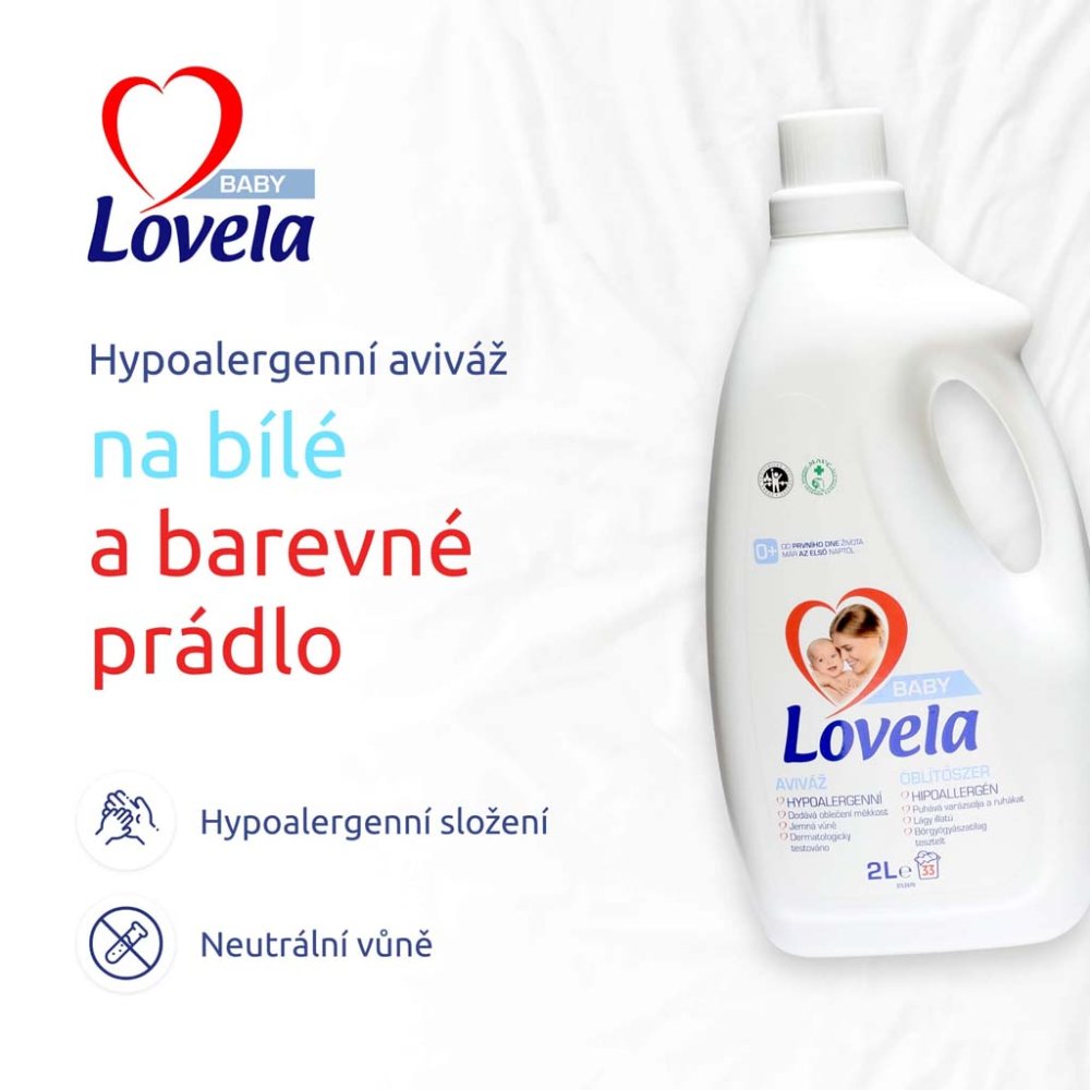 LOVELA Baby Suavizante hipoalergénico 2 l (33 lavados) - Imagen 3