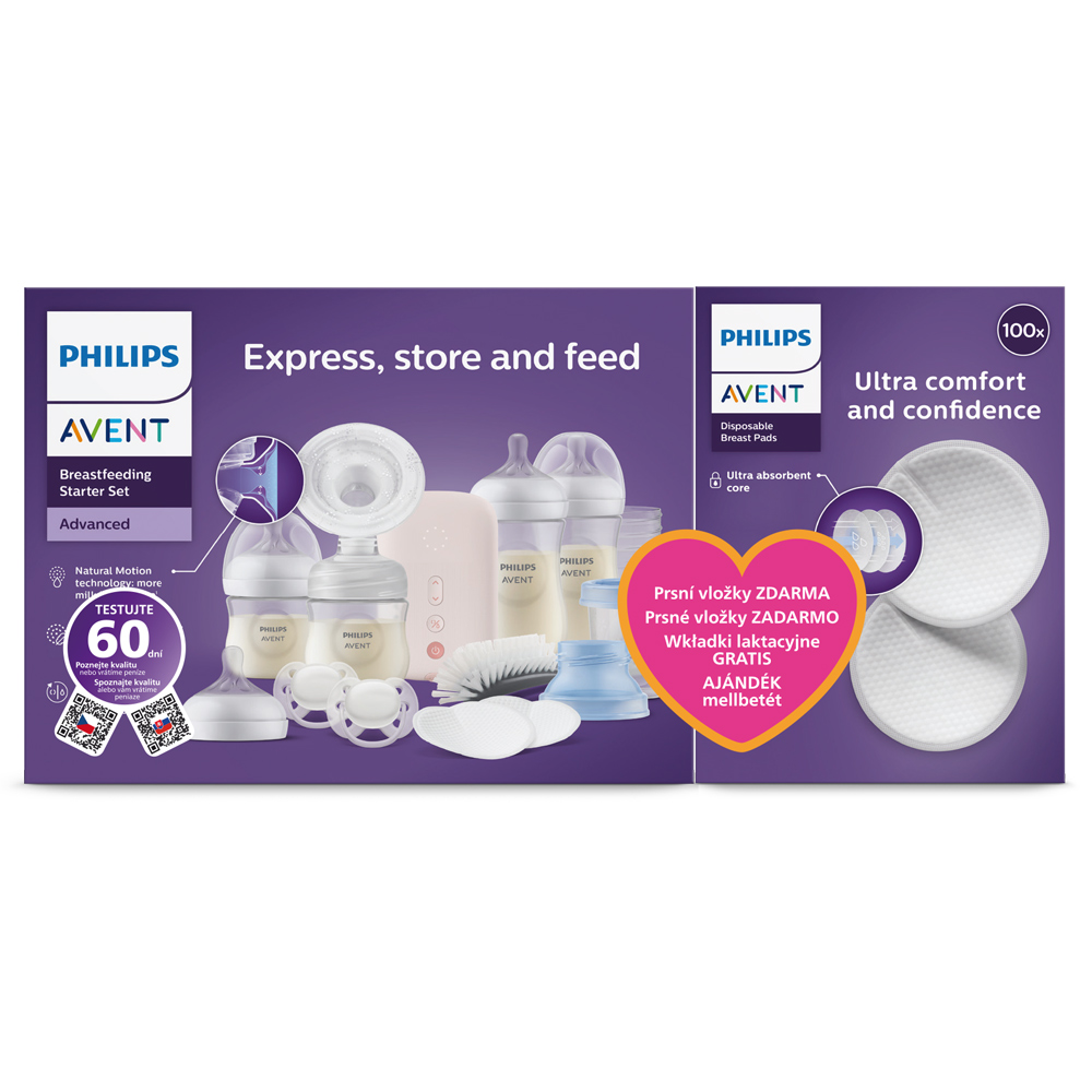 Philips AVENT Extractor de leche materna eléctrico set SCD340/31+Regalo