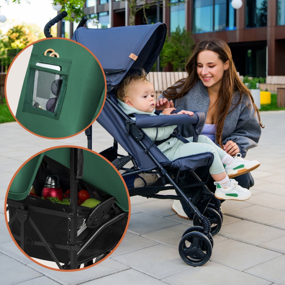 LIONELO Wózek spacerowy Elia Green Forest - obrazek 5